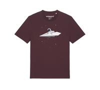 Watapparel T-Shirt ' Fly me to the moon ' bleu marine / rouge foncé / blanc, Taille S