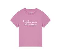 Watapparel T-shirt 'Früher War Alles Besser' rose / blanc, Taille M