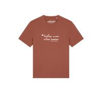 Watapparel T-Shirt 'Früher War Alles Besser' rouille / blanc, Taille M