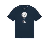Watapparel T-Shirt 'Funny Spaceman' bleu foncé / blanc, Taille XL