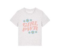 Watapparel T-shirt 'Girl power' rose / blanc chiné, Taille L