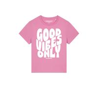 Watapparel T-shirt ' Good vibes only ' rose / blanc, Taille S
