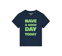 Watapparel T-shirt 'Have A Good Day Today' bleu / bleu marine / pomme, Taille S