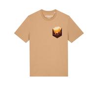 Watapparel T-Shirt 'Hiking in the mountains' beige / marron / orange, Taille L
