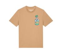 Watapparel T-Shirt 'Holiday in a bottle' camel / mélange de couleurs, Taille XXL