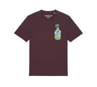 Watapparel T-Shirt 'Holiday in a bottle' mélange de couleurs / bordeaux, Taille XL