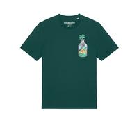 Watapparel T-Shirt 'Holiday in a bottle' vert foncé / mélange de couleurs, Taille XS