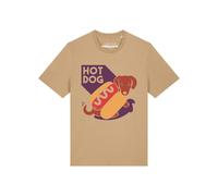 Watapparel T-Shirt 'Hot Dog' beige / jaune / violet / orange, Taille L