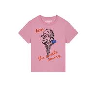 Watapparel T-shirt 'Ice Cream' bleu / homard / rose ancienne / noir, Taille XL