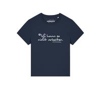 Watapparel T-shirt 'Ich kann so nicht arbeiten' bleu marine / blanc, Taille L