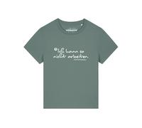 Watapparel T-shirt 'Ich kann so nicht arbeiten' vert / blanc, Taille XS