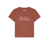 Watapparel T-shirt 'Ich Will Ja Nichts Sagen Aber' marron / blanc, Taille S