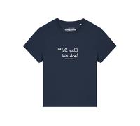 Watapparel T-shirt 'Ich Zähl Bis Drei' bleu marine / blanc, Taille XL