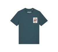 Watapparel T-Shirt 'König der Herzen' pétrole / blanc, Taille L