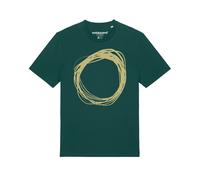 Watapparel T-Shirt ' Kreis ' jaune / vert foncé, Taille XL