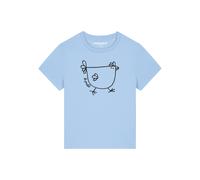 Watapparel T-shirt ' Le poulet - das Huhn ' bleu clair / noir, Taille XS