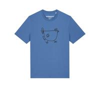 Watapparel T-Shirt ' Le poulet - das Huhn ' bleu clair / noir, Taille XS
