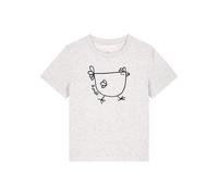 Watapparel T-shirt ' Le poulet - das Huhn ' noir / blanc chiné, Taille M