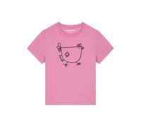 Watapparel T-shirt ' Le poulet - das Huhn ' rose / noir, Taille XS
