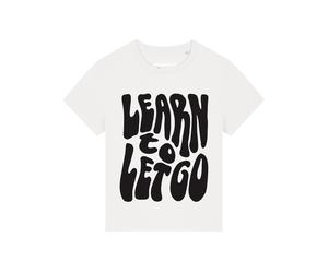 Watapparel T-shirt 'Learn to let go' noir / blanc, Taille S