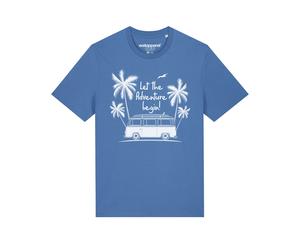 Watapparel T-Shirt ' Let the adventure begin ' bleu clair / blanc, Taille XS