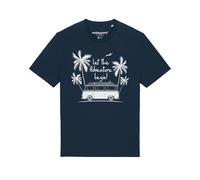 Watapparel T-Shirt 'Let the adventure begin' bleu marine / blanc, Taille L