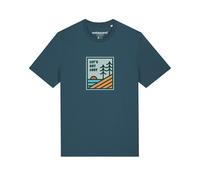 Watapparel T-Shirt 'Let's Get Lost' bleu / orange / noir, Taille XL