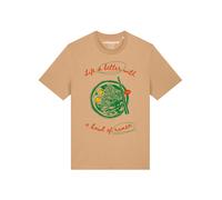 Watapparel T-Shirt 'Life Is Better With Ramen' camel / jaune / vert / rouge, Taille XS