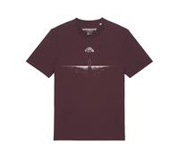 Watapparel T-Shirt 'Lost in space' rouge foncé / blanc, Taille L