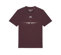 Watapparel T-Shirt 'Lost in space' rouge foncé / blanc, Taille XL