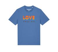 Watapparel T-Shirt 'Love always wins' bleu / mélange de couleurs, Taille M