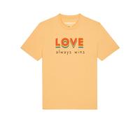 Watapparel T-Shirt ' Love always wins ' jaune clair / mélange de couleurs, Taille L