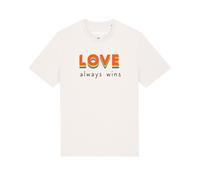 Watapparel T-Shirt ' Love always wins ' mélange de couleurs / blanc, Taille L