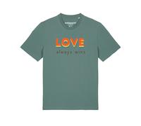 Watapparel T-Shirt 'Love always wins' vert / mélange de couleurs, Taille L