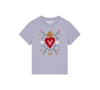 Watapparel T-shirt 'Love And Flex' pétrole / lilas / rouge / blanc, Taille XS