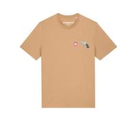 Watapparel T-Shirt 'Make love not war' beige / mélange de couleurs, Taille XS
