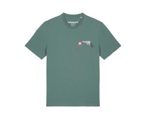 Watapparel T-Shirt 'Make love not war' vert / mélange de couleurs, Taille L
