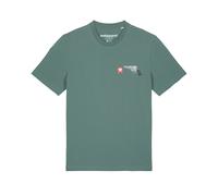 Watapparel T-Shirt 'Make love not war' vert / mélange de couleurs, Taille S