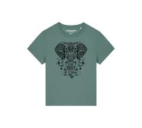 Watapparel T-shirt 'Mandala Elephant' vert / noir, Taille M
