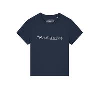Watapparel T-shirt 'Mariah is coming' bleu marine / blanc, Taille XS