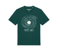 Watapparel T-Shirt ' Milky way ' vert foncé / blanc chiné, Taille L