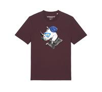 Watapparel T-Shirt ' Nashorn ' mélange de couleurs / rouge foncé, Taille S