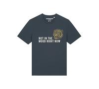 Watapparel T-Shirt 'Not In The Mood' cognac / anthracite / blanc, Taille XXL