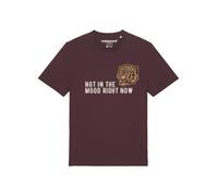 Watapparel T-Shirt 'Not in the mood' jaune / rouge foncé / blanc, Taille L