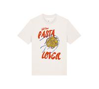 Watapparel T-Shirt 'Pasta Lover' bleu / curry / rouge orangé / blanc cassé, Taille S
