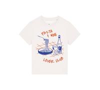 Watapparel T-shirt 'Pasta lover club' bleu marine / rouge / blanc, Taille S