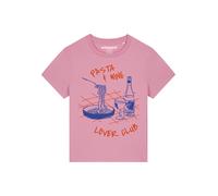 Watapparel T-shirt 'Pasta Lover Club' bleu / orange / pitaya, Taille XS