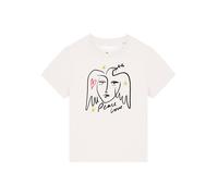 Watapparel T-shirt 'Peace Love' jaune / rouge / noir / blanc, Taille XL