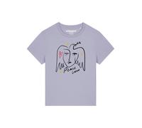 Watapparel T-shirt 'Peace Love' jaune / violet / rouge / noir, Taille XXL