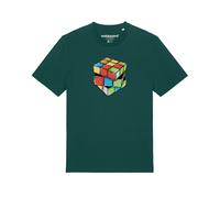 Watapparel T-Shirt ' Pixel Zauberwürfel ' vert foncé / mélange de couleurs, Taille 4XL